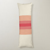 Modern Red Cream Striped Patroon Lichaamskussen (Achterkant (Verticaal))