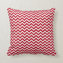 Modern Red en White Chevron Pattern