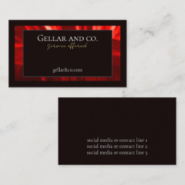 Modern Red Floral Visitekaartje