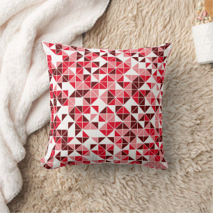 Modern Red Geometric Pattern Sierkussen
