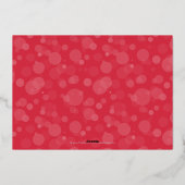 Modern Red Gold Script Bokeh Merry Kerstmis Folie Uitnodiging (Achterkant)