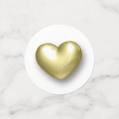 Modern Red Gold Valentijnsdag Hearts Confetti (Kleine voorkant)