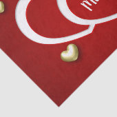 Modern Red Gold Valentijnsdag Hearts Tissuepapier (Detail)