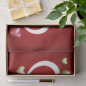 Modern Red Gold Valentijnsdag Hearts Tissuepapier (Geschenk)