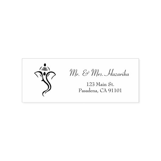 Modern Red & Gold Vinayaka Wedding Design Rubberstempel (Afrduk)