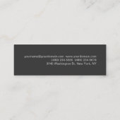 Modern Red Gray Unique Skinny Visitekaartje (Achterkant)