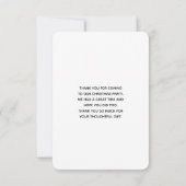 Modern Red Green & Gold Kerstbruin Bedankkaart (Achterkant)