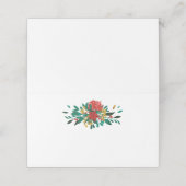 Modern Red Green & Gold KerstFloral (Buitenkant ongevouwen)