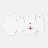 Modern Red Green & Gold KerstFloral Bedankdoosjes (Uitgevouwen)