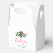 Modern Red Green & Gold Kerstmis Hartelijk dank Bedankdoosjes (Geopend)