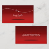 Modern Red Hair Stylist Visitekaartje (Voorkant / Achterkant)