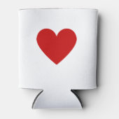 Modern Red Heart Simple Love Minimalist Classic Blikjeskoeler (Voorkant)