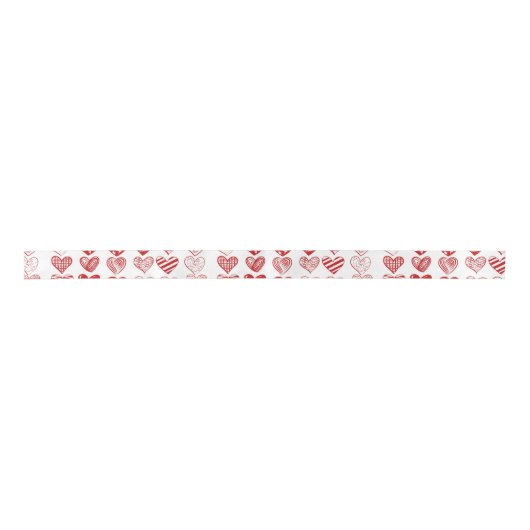 Modern Red Hearts Lint (Voorkant)