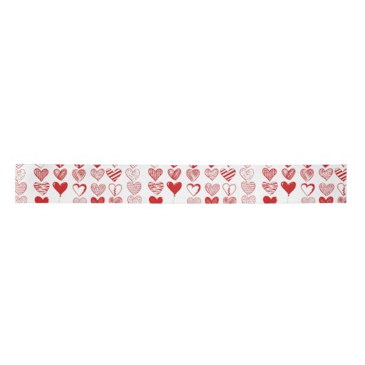 Modern Red Hearts Lint (Voorkant)