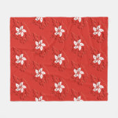 Modern Red HONG KONG Flag Fleece Deken (Voorkant (Horizontaal))