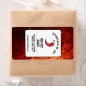 Modern Red Hot Chili Sauce Pepper Label (Insitu)