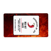 Modern Red Hot Chili Sauce Pepper Label (Voorkant)