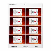 Modern Red Hot Chili Sauce Pepper Label (Full Sheet)