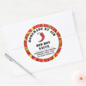 Modern Red Hot Chili Sauce Pepper Label (Envelop)