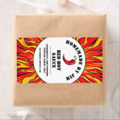 Modern Red Hot Chili Sauce Pepper Label (Insitu)
