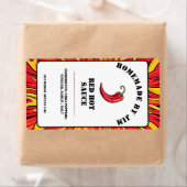 Modern Red Hot Chili Sauce Pepper Label (Insitu)