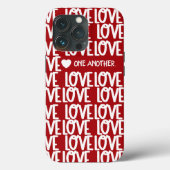 Modern Red Love Script Inspirerend Verse Hoesje-Ma Case-Mate iPhone Case (Achterkant)