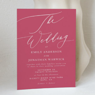 Modern Red Magenta Simple Kaart