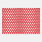 Modern Red Merry kerst Inpakpapier Vel (Voorkant 2)