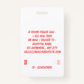 Modern Red Nurse Photo ID Badge Template (Dos)