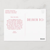 Modern Red Photo Afstuderen Hartelijk dank Briefkaart (Achterkant)