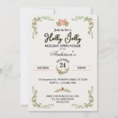 Modern Red Plaid Christmas Party Invitation (Devant)