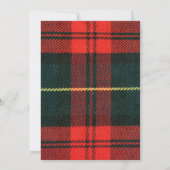 Modern Red Plaid Christmas Party Invitation (Dos)