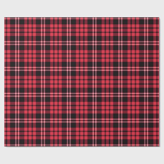 Modern Red Plaid Pattern Cadeaupapier (Vlak)