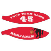 Modern Red Player Team Name Number Basketball Basketbal (Panelen)