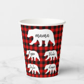 Modern Red Pset and White Mama Beer Papieren Bekers (Achterkant)