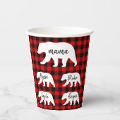 Modern Red Pset and White Mama Beer Papieren Bekers (Voorkant)