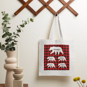 Modern Red Pset and White Mama Beer Tote Bag