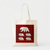 Modern Red Pset and White Mama Beer Tote Bag (Voorkant)