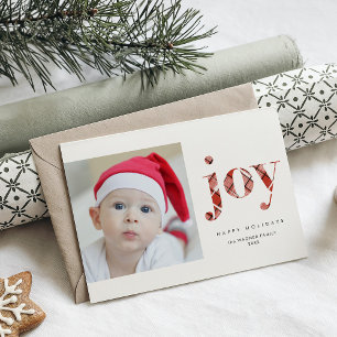 Modern Red Pset Joy Kerstfeestdag Foto