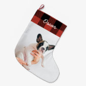 Modern Red Pset & Name Large kerststop Grote Kerstsok (Voorkant (Hangend))