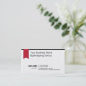 Modern Red Ribbon Bookholding Visitekaartje (Staand voorkant)