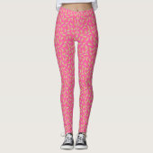 Modern Red Rose Flick Pattern Leggings (Voorkant)