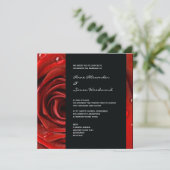 Modern Red Rose Wedding Invitation Kaart (Staand voorkant)