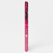 Modern Red & Roze Glitter Sparkles iPhone Hoesje (Linkerkant)