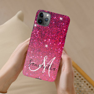 Modern Red & Roze Glitter Sparkles iPhone 11Pro Max Hoesje