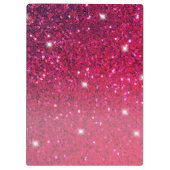 Modern Red & Roze Glitter Sparkles Klembord (Achterkant)