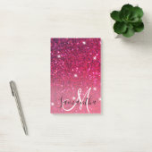 Modern Red & Roze Glitter Sparkles Post-it® Notes (Kantoor)