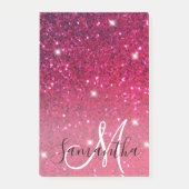 Modern Red & Roze Glitter Sparkles Post-it® Notes (Voorkant)