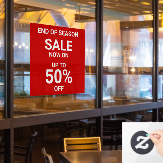 Modern Red Sale nu over de hele wereld Raamsticker