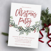 Modern Red Script-kerstfeest Kaart